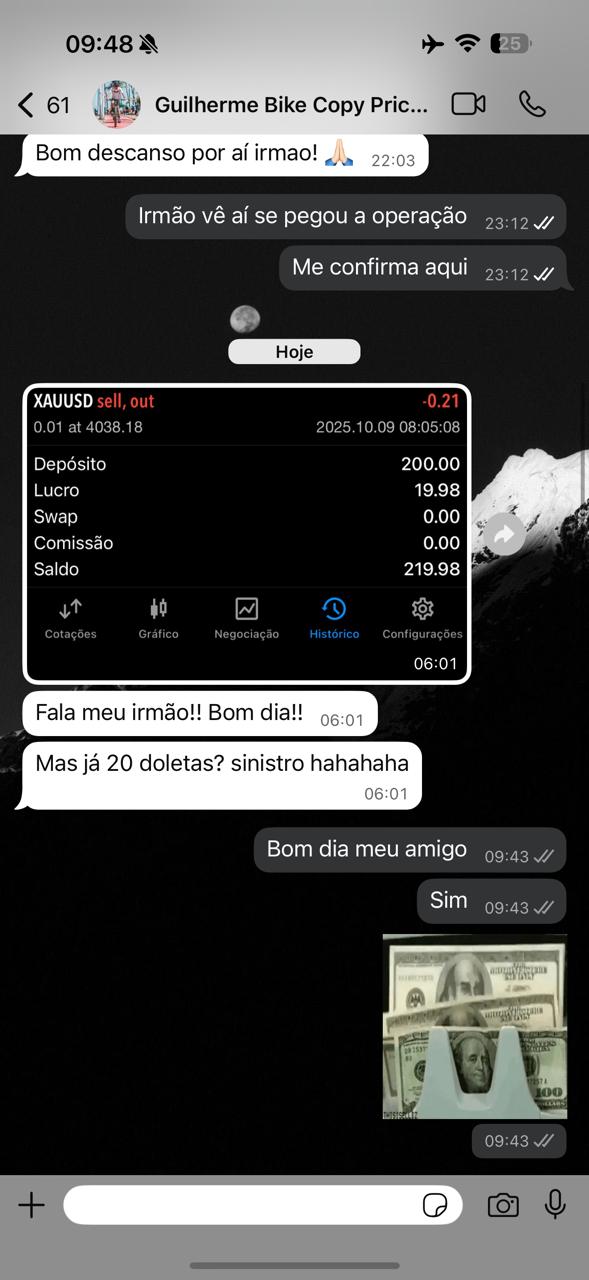 Resultado registrado em conta de aluno